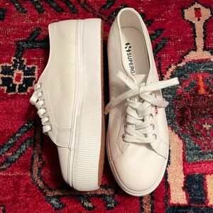 NWOT Superga Platform Leather Sneakers size 41